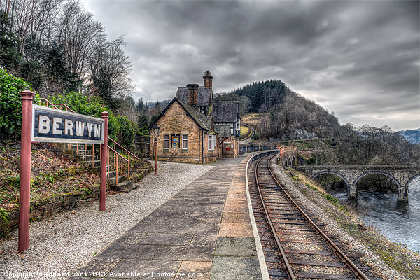 Berwyn Railway Station Picture Board by Adrian Evans