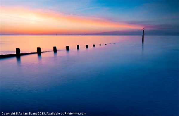 Sunset Seascape Picture Board by Adrian Evans