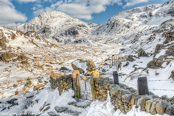 Gate to Llyn Idwal Picture Board by Adrian Evans