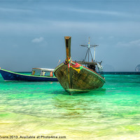 Buy canvas prints of Longboats Thailand by Adrian Evans