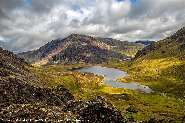 Idwal Lake Picture Board by Adrian Evans