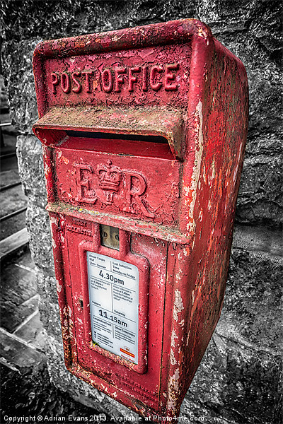British Post Box Picture Board by Adrian Evans