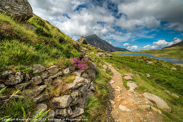 Path to Lake Idwal Picture Board by Adrian Evans