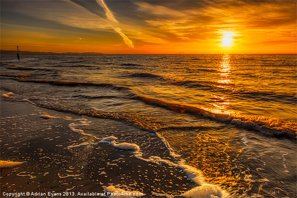 Golden Sunset Picture Board by Adrian Evans