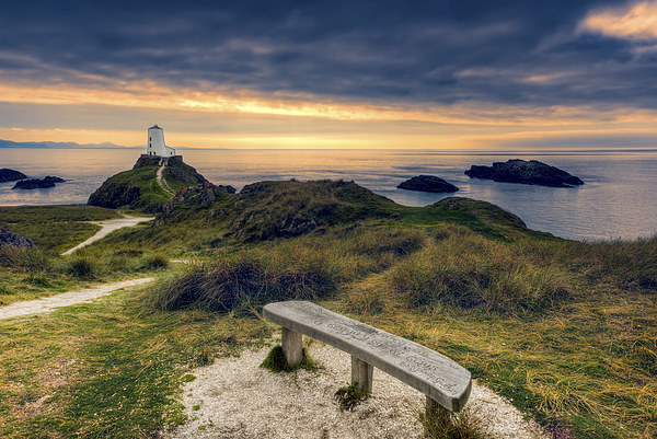 Llanddwyn Lighthouse Anglesey Picture Board by Adrian Evans