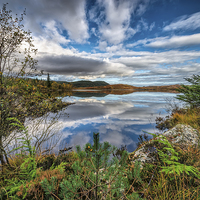 Buy canvas prints of Bodgynydd Lake Snowdonia by Adrian Evans