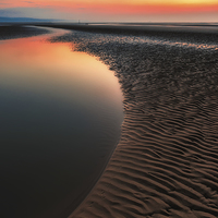 Buy canvas prints of Rhyl Seascape Sunset  by Adrian Evans