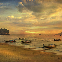 Buy canvas prints of Koh Lanta Sunset Thailand by Adrian Evans