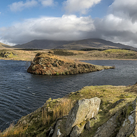Buy canvas prints of Dywarchen Lake Snowdonia  by Adrian Evans