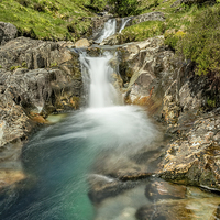 Buy canvas prints of Watkin Path Waterfall Snowdonia Wales by Adrian Evans
