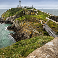 Buy canvas prints of South Stack Lighthouse Anglesey by Adrian Evans