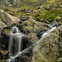 Buy canvas prints of Bochlwyd Waterfall by Adrian Evans