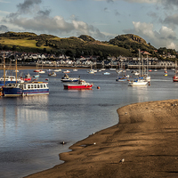 Buy canvas prints of Boats In The Harbour by Adrian Evans