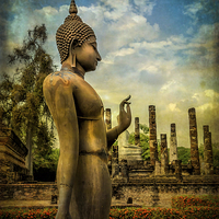 Buy canvas prints of Sukhothai Buddha by Adrian Evans