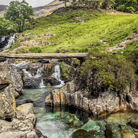 Buy canvas prints of Watkin Path Waterfall Snowdonia Wales  by Adrian Evans