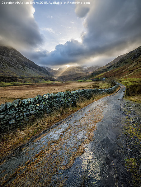 Nant Ffrancon Pass Snowdonia Wales  Picture Board by Adrian Evans