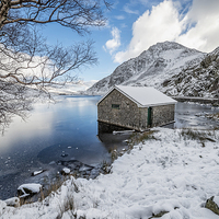 Buy canvas prints of Ogwen Boat House Snowdonia  by Adrian Evans
