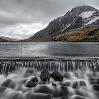 Buy canvas prints of The Weir Ogwen Lake Snowdonia  by Adrian Evans
