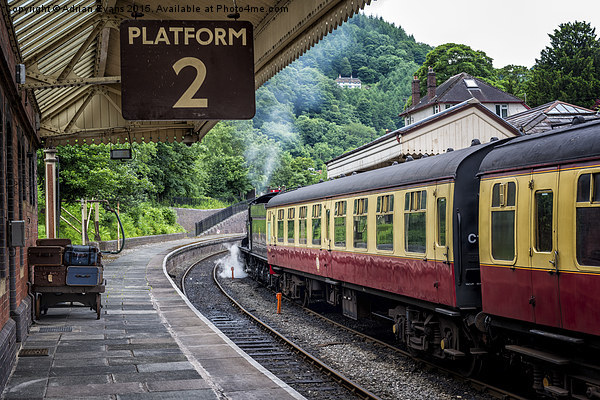 Llangollen Railway Station Picture Board by Adrian Evans