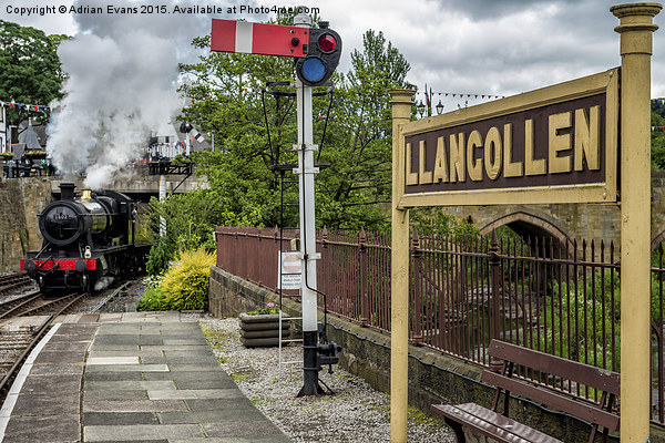 Llangollen Railway Station Picture Board by Adrian Evans