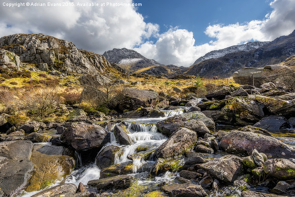 Ogwen Valley Rapids Picture Board by Adrian Evans