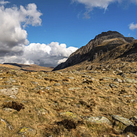 Buy canvas prints of Cwm Idwal Snowdonia Panorama by Adrian Evans