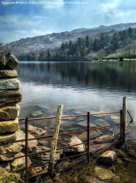 Gwynant Lake Picture Board by Adrian Evans
