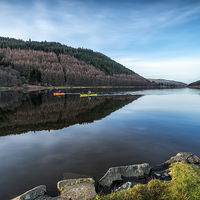 Buy canvas prints of Geirionydd Lake Wales by Adrian Evans