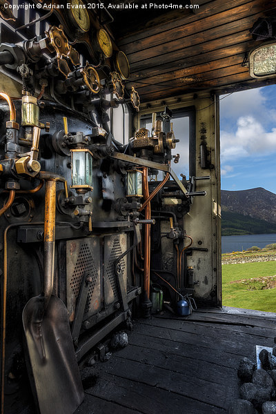 Steam Locomotive Footplate Picture Board by Adrian Evans