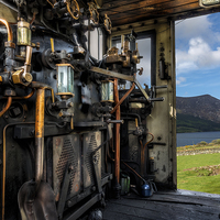 Buy canvas prints of Steam Locomotive Footplate by Adrian Evans
