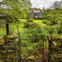 Buy canvas prints of The Garden Gate by Adrian Evans