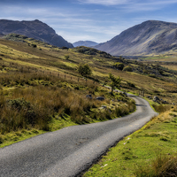 Buy canvas prints of The Road To llyn Cowlyd Reservoir  by Adrian Evans
