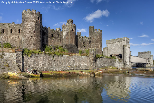 Conwy Castle Wales Picture Board by Adrian Evans
