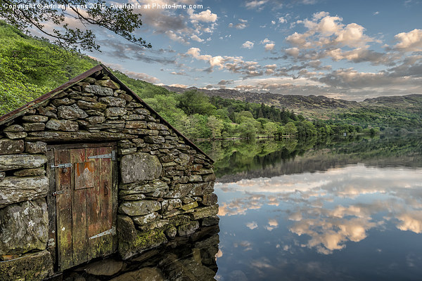 Gwynant Lake Boat House Wales  Picture Board by Adrian Evans