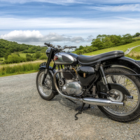 Buy canvas prints of 1961 BSA 650cc Motorcycle  by Adrian Evans