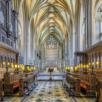 Buy canvas prints of Cathedral Aisle by Adrian Evans