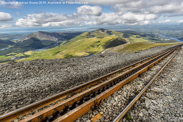 Snowdon Mountain Railway Llanberis Picture Board by Adrian Evans