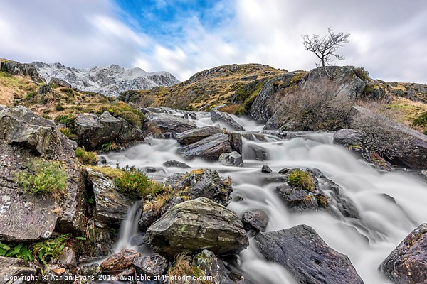 Mountain River Cwm Idwal Snowdonia  Picture Board by Adrian Evans