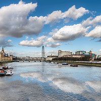 Buy canvas prints of The River Thames London by Adrian Evans