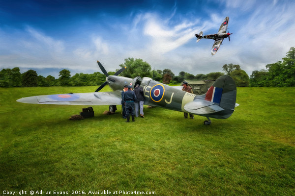 Spitfire Parade Picture Board by Adrian Evans