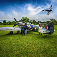 Buy canvas prints of Spitfire Parade by Adrian Evans