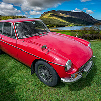 Buy canvas prints of MGB GT Classic Car by Adrian Evans