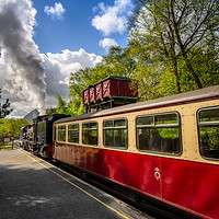 Buy canvas prints of Steam Loco Waunfawr Station Wales by Adrian Evans