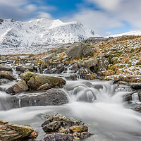 Buy canvas prints of Snowdonia Mountain River by Adrian Evans