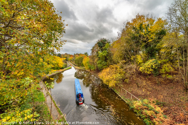 Chirk Aqueduct Autumn Picture Board by Adrian Evans