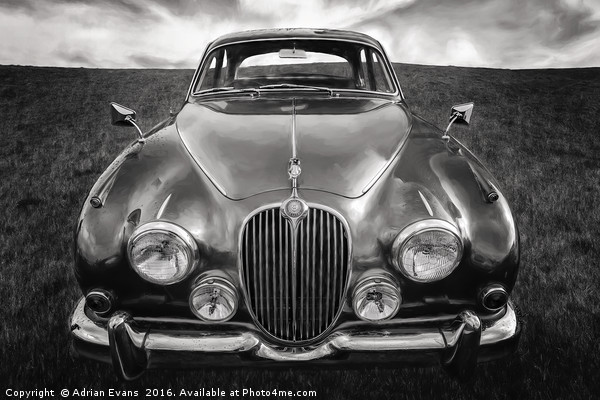 Jaguar MK II 3.8 Litre Picture Board by Adrian Evans