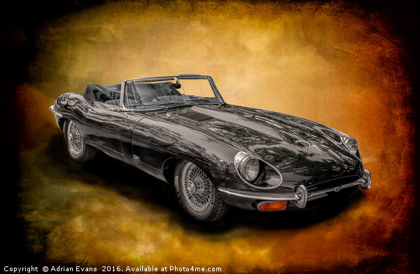 Jaguar E-Type Picture Board by Adrian Evans