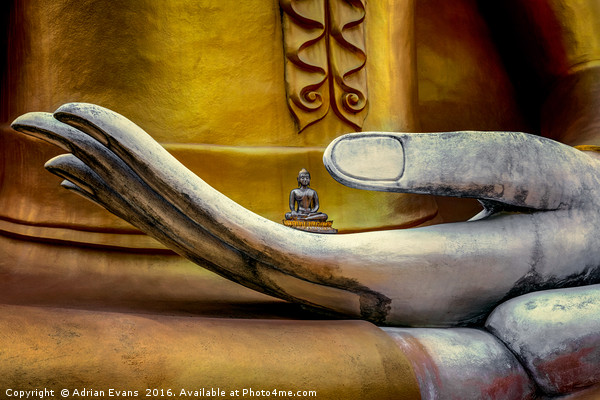 Hand of Buddha Thailand Picture Board by Adrian Evans