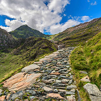 Buy canvas prints of Snowdon Summit Miners Path  by Adrian Evans