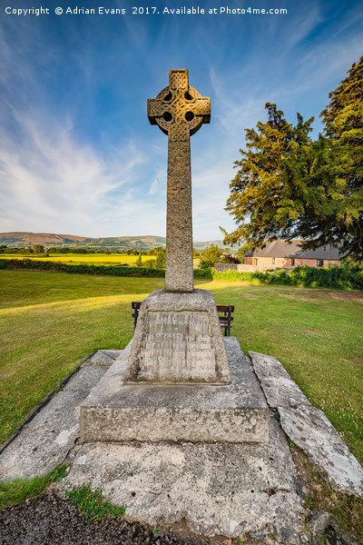 St  Marcellas Celtic Cross Picture Board by Adrian Evans